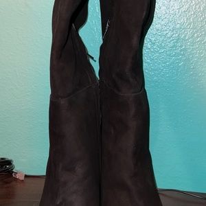 Suede Heel Boots
